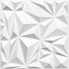 Irregular Diamond 3D Wall Panels White